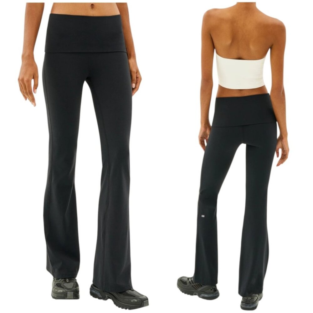 Splits59 Black High-Waist Flare Leggings